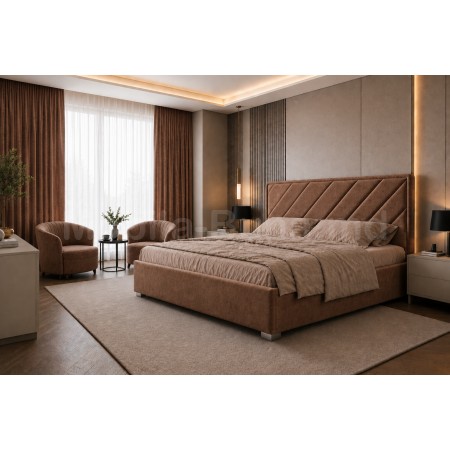 Pat tapițat modern premium 160x200  A-136